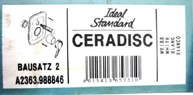 Bausatz 2 - Ceradisc Oberteile Unterputz-Badewannenarmatur Weiss