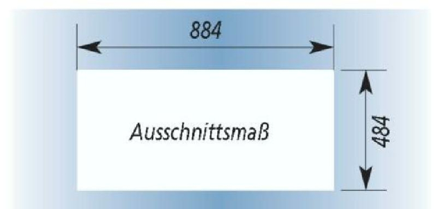 SUTER Ideal IS90 flächenbündige Spüle 90x50 cm EDELSTAHL B-L