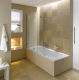 BETTESET Badewanne 160 x 75 cm EDELWEISS MATT Antirutsch