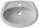 NOVO-BOCH Waschbecken 51 x 35 cm Manhattangrau – Handwaschbecken Waschtisch Keramik mit Hahnloch und Überlauf Manhattan Grau