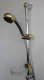 Supreme Brausekombination Brausestange Handbrause Duschkopf Chrom Gold