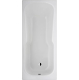 BETTESET Badewanne 170 x 80 cm EDELWEISS MATT mit Griffbohrungen