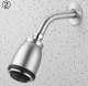 Ideal Standard Trevi Duschkopf Chrom-Matt / Edelmatt – Kopfbrause, Brausekopf, Duschbrause – Universal 1/2 – Made in Germany