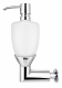 Ideal Standard Keuco wandhängender Seifenspender / Lotionspender Chrom Opalglas 08634019000 / A2974AA