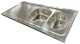 RIEBER Auflagespüle 120x60 cm Becken-Rechts in Edelstahl