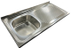 FRANKE Auflagespüle 110 x 50 cm Becken-Links Edelstahl