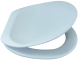 SANIBEL LUXE WC-Sitz CROCUS Blau / Hellblau / Babyblau mit Edelstahlscharnieren Toilettensitz WC-Brille WC-Deckel