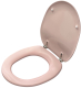 SANIBEL LUXE WC-Sitz MAGNOLIA ROSA mit Edelstahlscharnieren Toilettensitz WC-Brille WC-Deckel