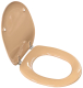 SANIBEL LUXE WC-Sitz Caramel Braun mit Edelstahlscharnieren Toilettensitz WC-Brille WC-Deckel