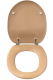 SANIBEL LUXE WC-Sitz Caramel Braun mit Edelstahlscharnieren Toilettensitz WC-Brille WC-Deckel