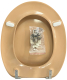 SANIBEL LUXE WC-Sitz Caramel Braun mit Edelstahlscharnieren Toilettensitz WC-Brille WC-Deckel