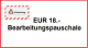 Bearbeitungspauschale 18€