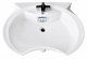 POZZI-GINORI Design Waschbecken Waschtisch Weiss 74 x 54 cm