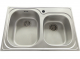 SUTER Twin T75 Doppelbecken-Spüle 75 x 50 cm EDELSTAHL Matt