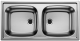 BLANCO TOP EZ 8x4 Doppelbecken Spüle Doppelspüle Einbauspüle Küchenspüle Edelstahl 86 x 43,5 cm