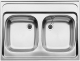 BLANCO Auflage-Spüle Doppelbecken Z 80x60 cm Edelstahl Küchenspüle Spülbecken 2 Becken Edelstahl
