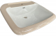 NOVO-BOCH Waschbecken Waschtisch 2-Ton Beige/Weiss 66 x 55 cm