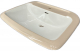 NOVO-BOCH Waschbecken Waschtisch 2-Ton Beige/Weiss 66 x 55 cm