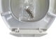 Sanit 4000 WC-Sitz Toilettensitz mit Rückbrett WC-Deckel WEISS