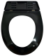 HAND Harofix Pressstoffsitz WC-Sitz ohne Deckel Toilettenbrille Schwarz