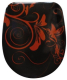 HAMBERGER Toilettenbrille WC-Deckel WC-Sitz Asia Style Dekor Schwarz Rot
