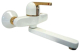 ROKAL Wand-Armatur Küchenarmatur in Weiss/Gold