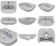 GEBERIT KERAMAG Elbe Waschbecken Manhattan-Grau 55 x 43 cm Waschtisch Hellgrau