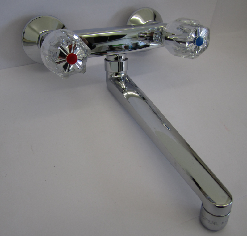 Schläfer Wandarmatur Küchenarmatur extra langer Auslauf in CHROM