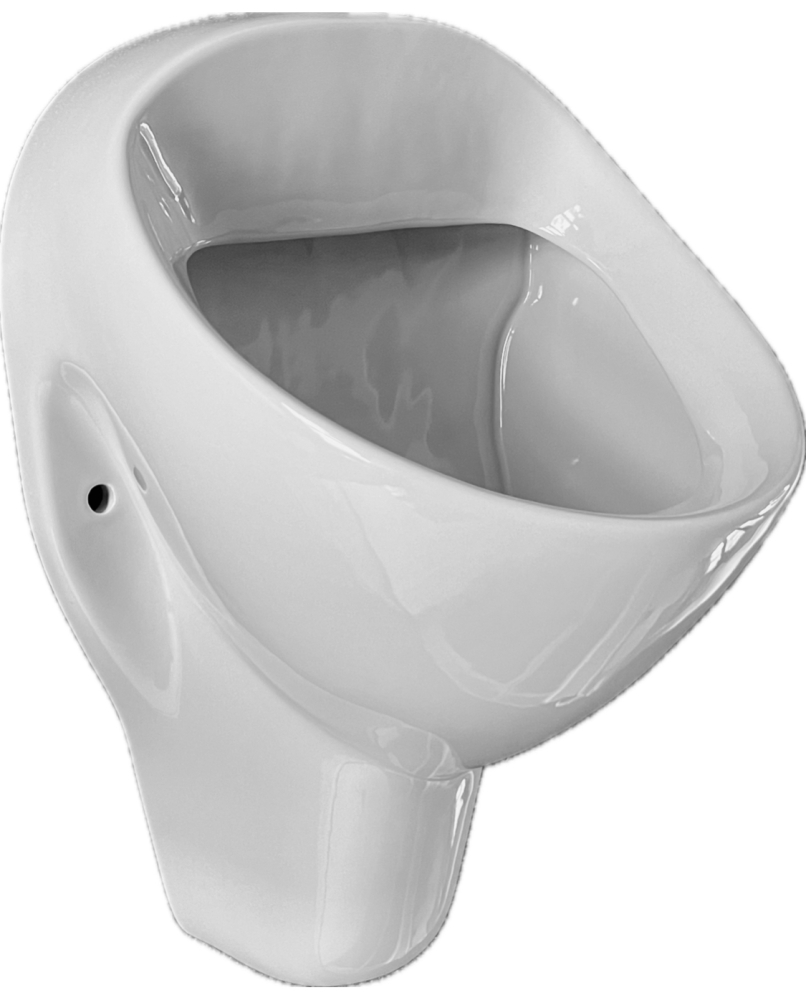 VBChome Urinal Weiß – Keramik, Zulauf Von Hinten, Universeller Abgang – Modern, Pflegeleicht & Platzsparend – Für Bad & Toilette, Inkl. Geschlossenem Spülrand