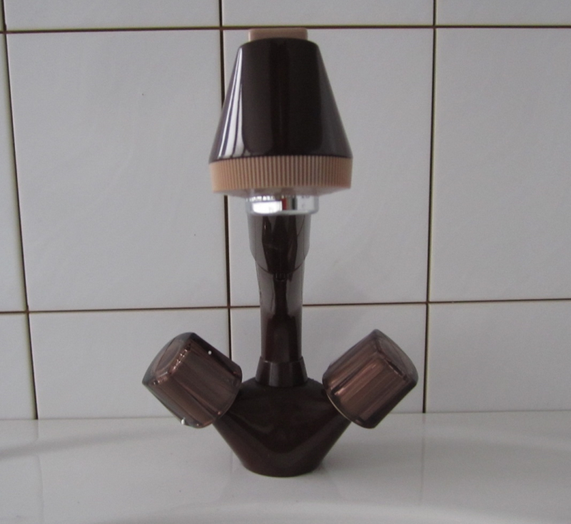 EGRO Küchenarmatur Zweigriff Spültischarmatur mit Brause Mocca Braun
