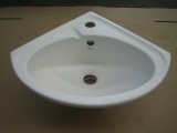 NOVO-BOCH Eck-Handwaschbecken Eck-Waschtisch WEISS 32 cm