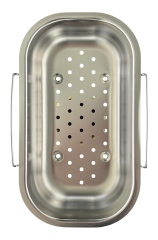 SUTER Resteschale für D3, D3U, I16U, IL100, IS100 u. OC-100 Edelstahl Abtropfschale Siebschale gelocht Spülbeckeneinsatz