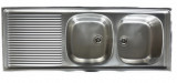 FRANKE Doppelbecken Spüle Edelstahl 110x43,5 cm Einbau-Spüle Küchenspüle Spülbecken 2 Becken
