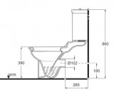 IDEAL STANDARD Esprit Stand-WC Manhattan Grau Abgang innen senkrecht zum Boden