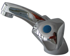 IDEAL STANDARD Euroflow Zweigriff Waschtischarmatur Chrom Hochdruckarmatur, klassische Badarmatur, Chrom Armatur Bad, Badezimmerarmatur, Lavabo Armatur, Waschbecken Zweigriffarmatur