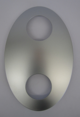 Contura Blende Rosette Chrom-Matt Velourchrom