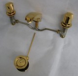 Ideal Standard 3-Loch-Armatur Waschbeckenarmatur Waschtisch-Armatur Gold