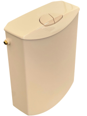 SANIT ABUSANITAIR LINEA Spülkasten Bahamabeige Beige Aufputzspülkasten Start-Stop 6–9L Aufputz Toilettenspülung Kastenspüler Klospülung