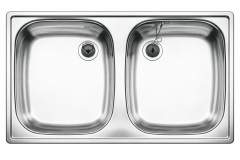 BLANCO TOP ED 8x4 Doppelbecken Spüle Einbauspüle Küchenspüle Edelstahl 78 x 43,5 cm