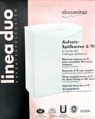 ABUSANITAIR LINEA DUO Spülkasten Aufsatz-Spülkasten Manhattan Grau