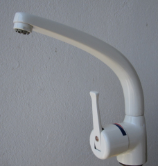 KURI Küchen-Armatur Spültischarmatur Niederdruck WEISS