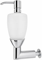 Ideal Standard Keuco wandhängender Seifenspender / Lotionspender Chrom Opalglas 08634019000 / A2974AA