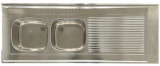 FRANKE Auflage-Spüle Doppelbecken 160 x 60 cm Edelstahl Küchenspüle Spülbecken 2 Becken