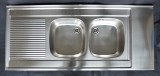 FRANKE Auflage-Spüle Doppelbecken 140 x 60 cm Edelstahl Küchenspüle Spülbecken 2 Becken