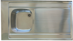 FRANKE Auflagespüle 110 x 60 cm Becken-Links Edelstahl