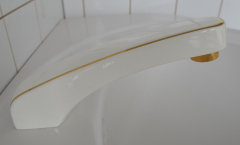 Ideal Standard Wannenrand Standeinlauf Wanneneinlauf Einlauf CARAT WEISS / Gold