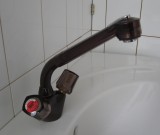 Franke kitchen faucet in mocca-brown