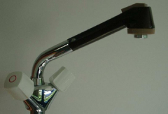 EGRO Küchenarmatur Zweigriffarmatur Spültischarmatur Chrom Braun Weiss