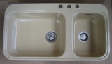 ALAPE kitchen sink 124 92x50,5 cm 3-HL BAHAMABEIGE
