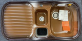 BLANCO Multi-Box Spüle Becken Rechts 99,5x49 cm Brazil Braun